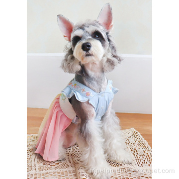 Robe traditionnelle chinoise jupe pour animaux de compagnie Vêtements d&#39;été pour animaux de compagnie